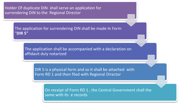 Process of Surrendering DIN - Muds