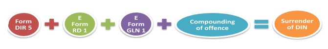 process flow for surrender of DIN - Muds