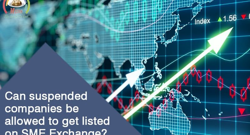 Can suspended companies be allowed to get listed on SME Exchange